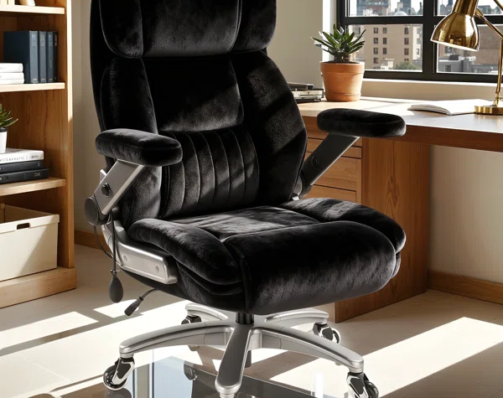 600LBS+Fabric+Big+and+Tall+Executive+Office+Chair+with+5D+Flip+Arms+and+Pocket+Spring+Cushion,+Ergonomic+Heavy+Duty+Desk+Chair+with+Lumbar+Support,High+Back+Cloth+Computer+Chair,Rubber+Wheels-636891719