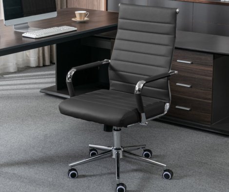 Amaiia+Mid-Back+Ribbed+Leather+Upholstered+Adjustable+Swivel+Rolling+Ergonomic+Office+Desk+Chair-1282789400