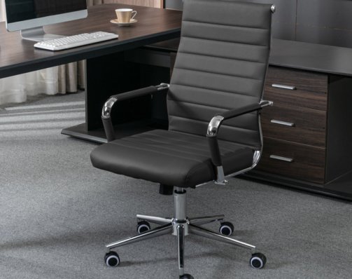 Amaiia+Mid-Back+Ribbed+Leather+Upholstered+Adjustable+Swivel+Rolling+Ergonomic+Office+Desk+Chair-1282789400